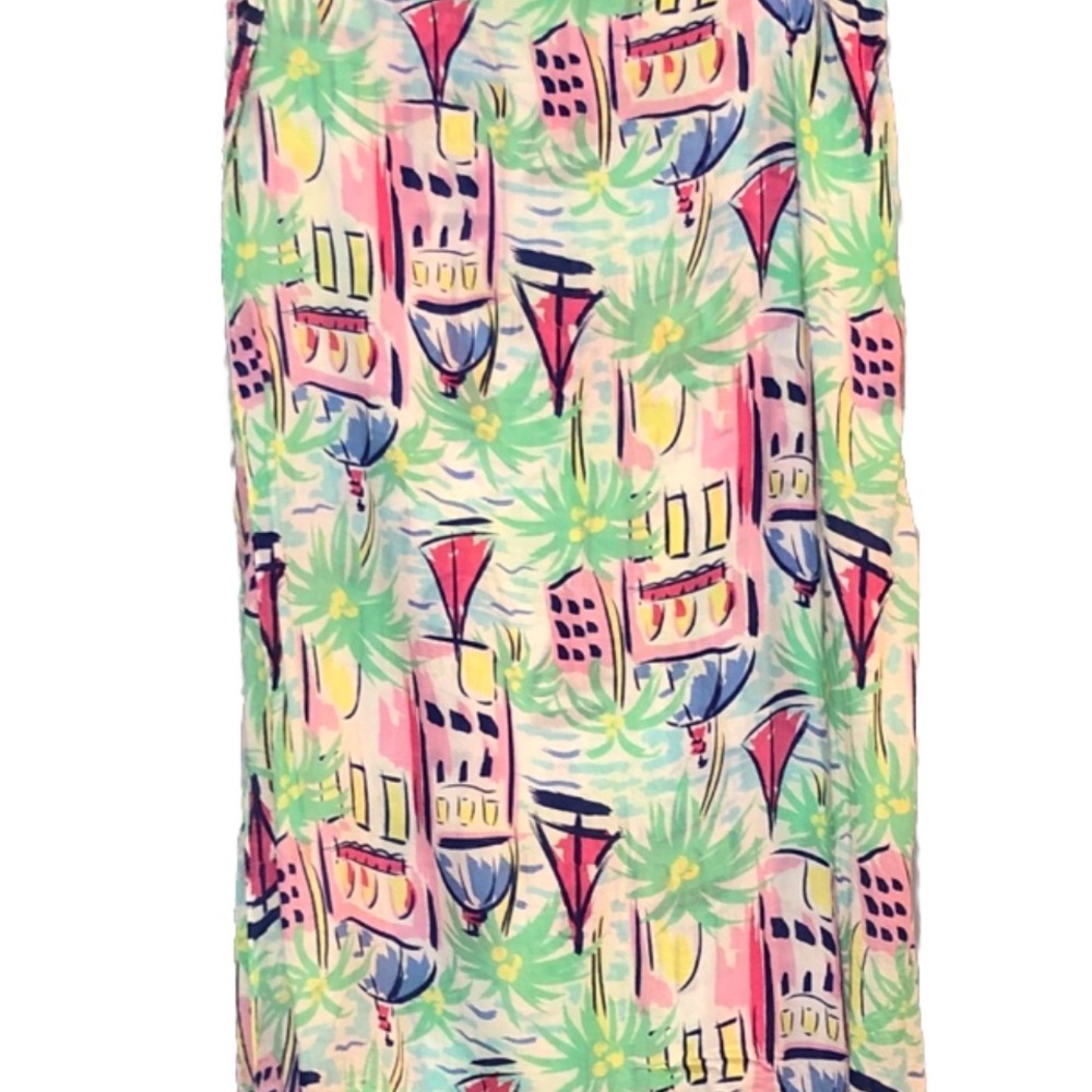 Stella & Dot Multicolor Tropical Print Wrap Scarf Throw Tassels